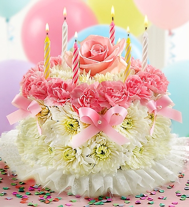 Birthday Flower Cake Pastel