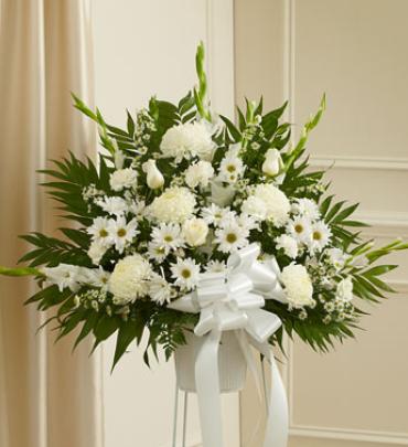 White Sympathy Standing Basket