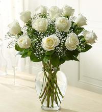 Rose Eleganceâ?¢ Premium Long Stem White Roses