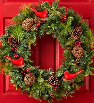 Christmas Cardinal Wreath