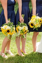 Bridesmaids Sunflower bouquets