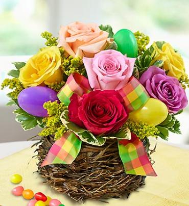 Easter Egg Rose Basket